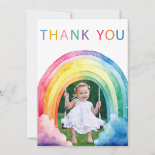 Magical Photo Rainbow Thank You Card