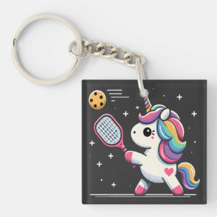 Magical Pickleball Unicorn - Funny Fantasy Player Key Ring