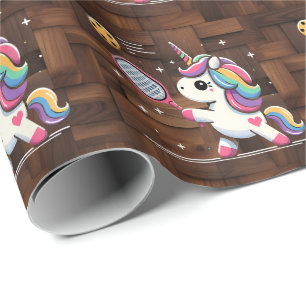 Magical Pickleball Unicorn - Funny Fantasy Player Wrapping Paper