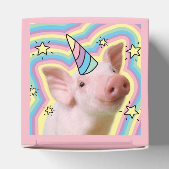 Magical Piglet Unicorn Favour Box (Top)