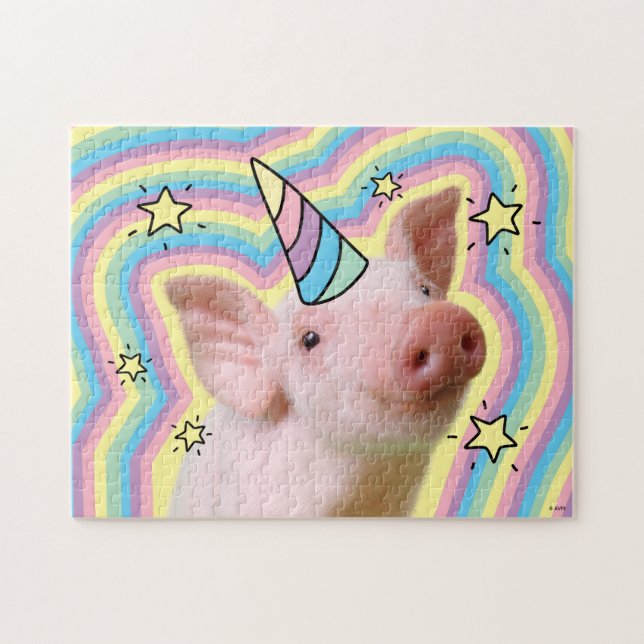 Magical Piglet Unicorn Jigsaw Puzzle (Horizontal)