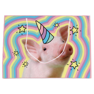 Magical Piglet Unicorn Large Gift Bag
