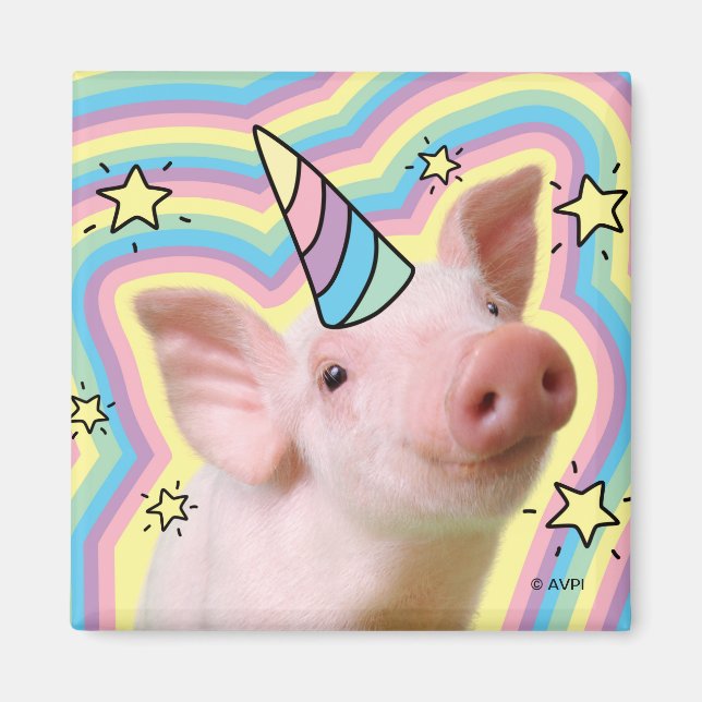 Magical Piglet Unicorn Magnet (Front)