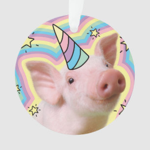 Magical Piglet Unicorn Ornament