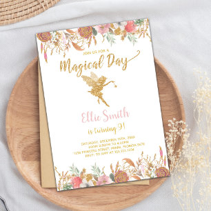 Magical Pink Garden Party Card