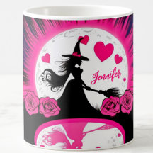 Magical pink roses hearts witch Valentine