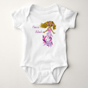 Magical Pink Swirly Mermaid Baby Bodysuit