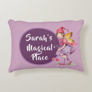 Magical Place Purple Fairy Custom Decorative Cushion