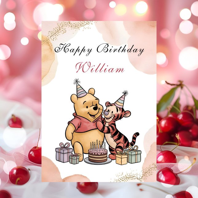 Magical Pooh & Friends Birthday Card (Creator Uploaded)
