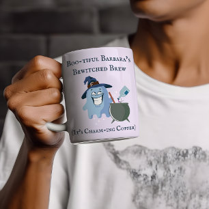 Magical potion custom name funny ghost cauldron  coffee mug
