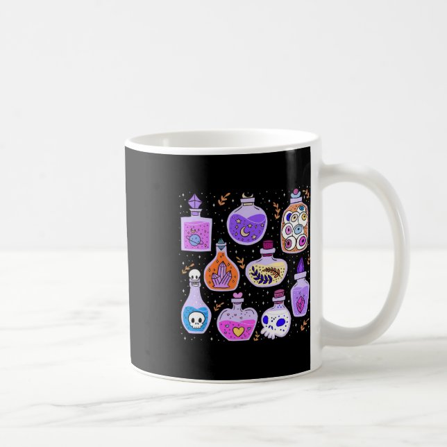 Magical Potions Bottles Witchy Halloween Print  Coffee Mug (Right)