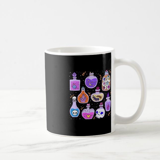 Magical Potions Bottles Witchy Halloween Print  Coffee Mug (Right)