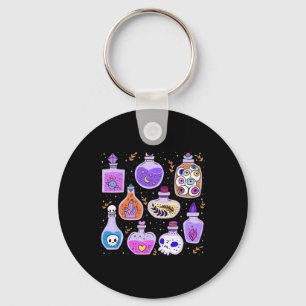 Magical Potions Bottles Witchy Halloween Print  Key Ring
