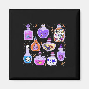 Magical Potions Bottles Witchy Halloween Print  Magnet