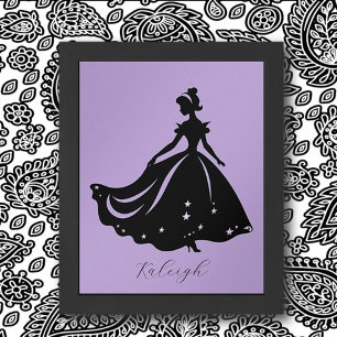 Magical Princess Sillouette Personalised Print