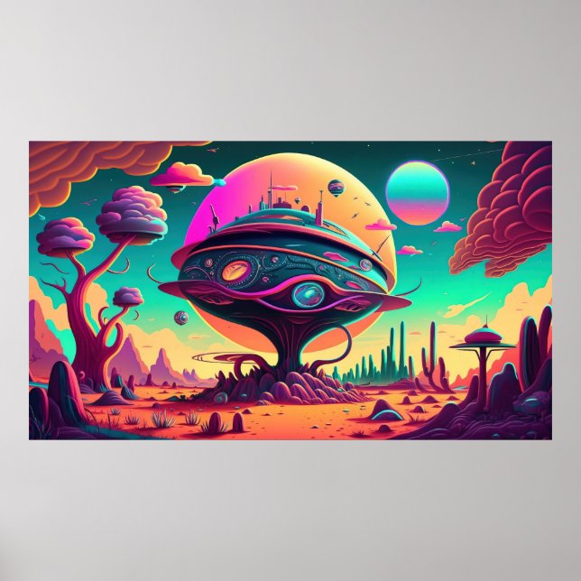  Magical Psychedelic Space Poster (Front)