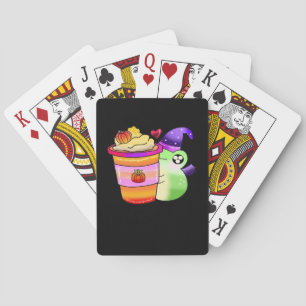 Magical Pumpkin Spice Potion Latte Lover Playing Cards