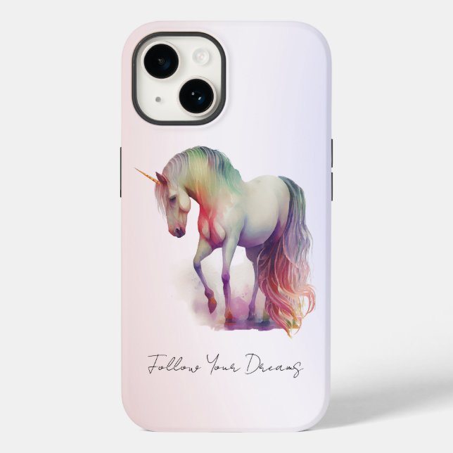 Magical Purple Blush Ombre Unicorn Case-Mate iPhone Case (Back)