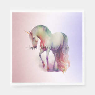 Magical Purple Blush Ombre Unicorn Napkin