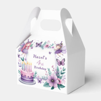 Magical Purple Fairy garden - Birthday Favour Box