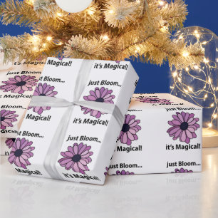 Magical Purple Flower Just Bloom Its Magical Wrapping Paper