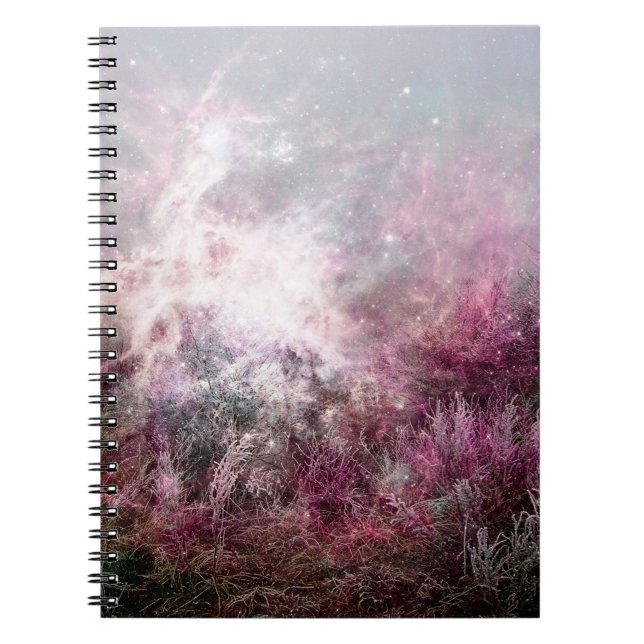 Magical Purple Pixie Dust Nebula Wilderness Notebook (Front)