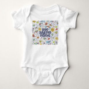 Magical Quote, Decorative Light Lettering. Baby Bodysuit