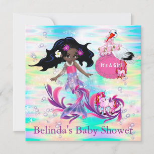 Magical Rainbow Baby Mermaids Card