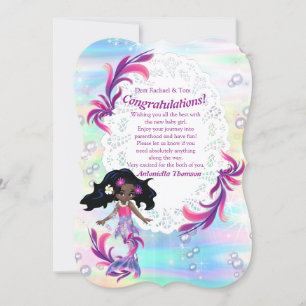 Magical Rainbow Baby Mermaids  Congrats card