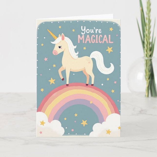 Magical Rainbow Birthday Card (Front)