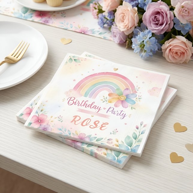 Magical Rainbow Birthday Napkin (Creator Uploaded)