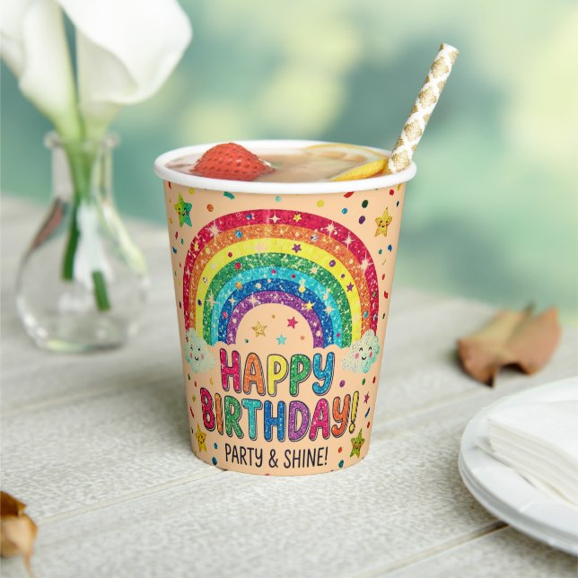 Magical Rainbow birthday party Paper Cups (Insitu)