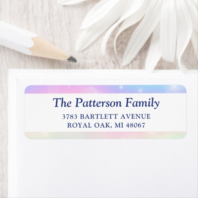 Magical Rainbow Birthday Return Address Label (Insitu)