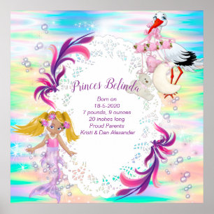 Magical Rainbow Bubbles & Baby Mermaids Poster