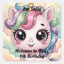 Magical Rainbow Cute Baby Unicorn Girls Birthday
