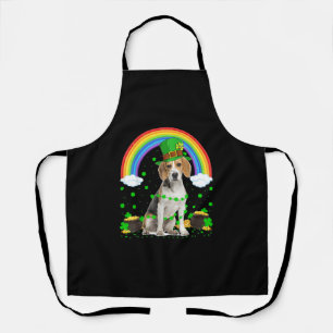 Magical Rainbow Leprechaun Beagle Dog St. Patrick' Apron