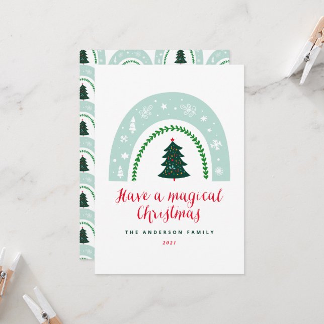 Magical rainbow modern cute Christmas (Front/Back In Situ)