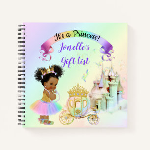 Magical Rainbow Princess Castle Carriage Notebook