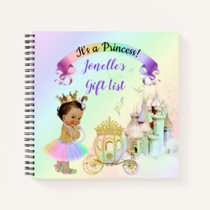 Magical Rainbow Princess Castle Carriage Notebook
