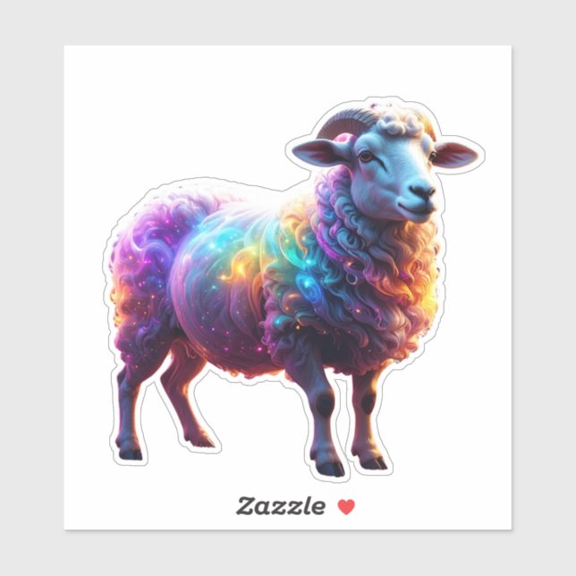"Magical Rainbow Sheep Art  (Sheet)