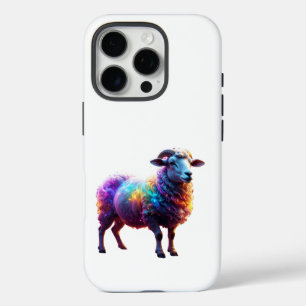 "Magical Rainbow Sheep Art iPhone 16 Pro Case