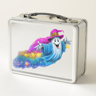 Magical Rainbow Stardust Ghost  Metal Lunch Box