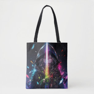 Magical Rainbow Sword Anime Girl Tote Bag