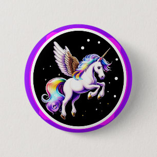 Magical Rainbow Unicorn 6 Cm Round Badge