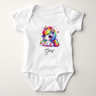 Magical Rainbow Unicorn Baby Bodysuit