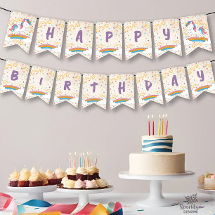 Magical Rainbow Unicorn Birthday Bunting