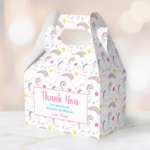 Magical Rainbow Unicorn Birthday Thank You Favour Box