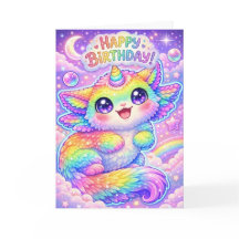 Magical Rainbow Unicorn Cat Happy Birthday Kitty