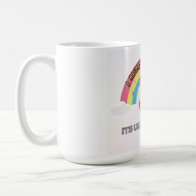 Magical rainbow unicorn design for mug (Left)