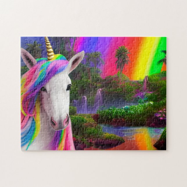 Magical Rainbow Unicorn Land Jigsaw Puzzle (Horizontal)
